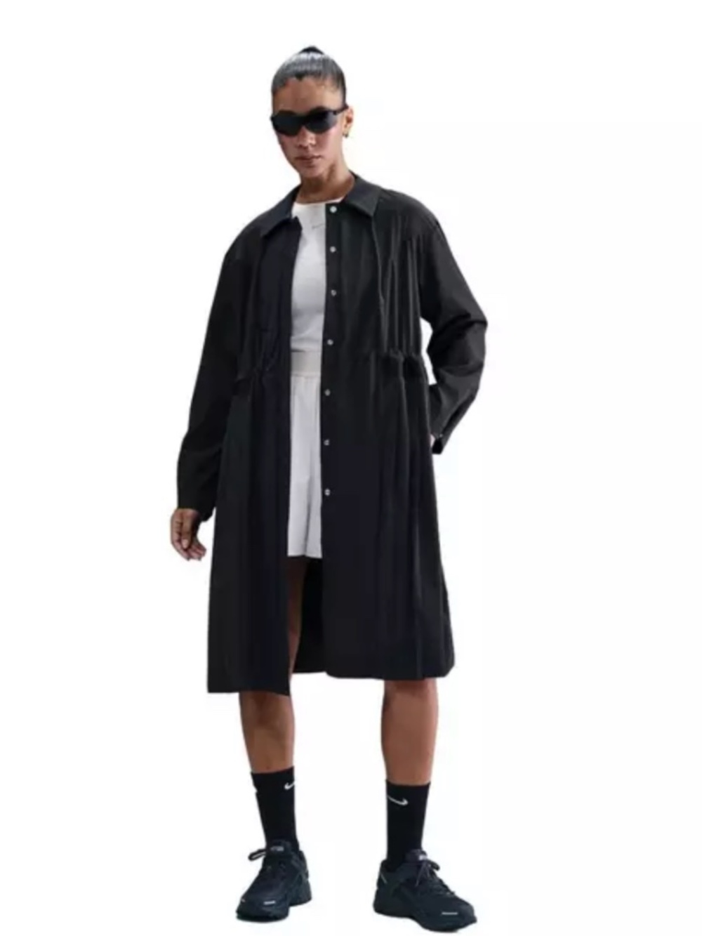 Nike Women's 24.7 PerfectStretch Dri-FIT Oversized Trench Coat - Black